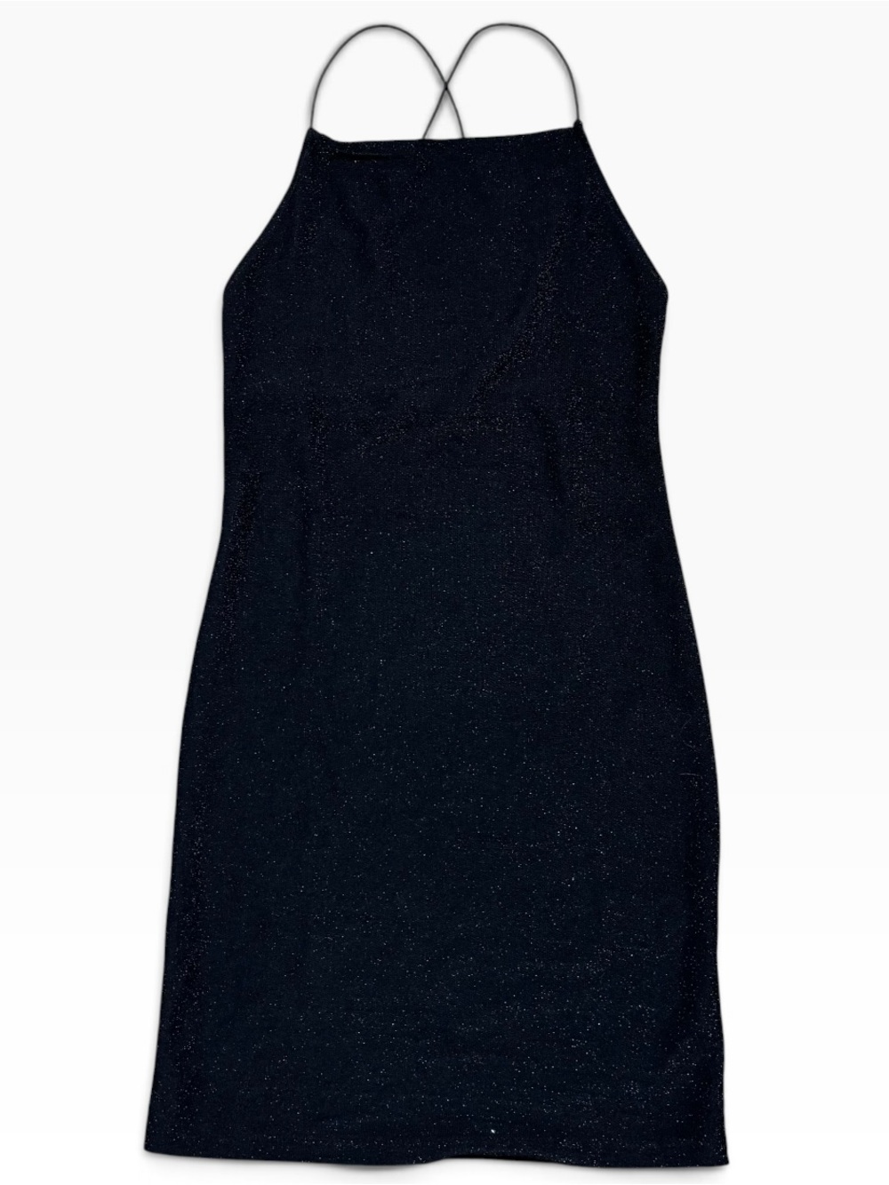 Brand new with Tags Elodie Brand Black and Silver Open Back Mini Dress Small - Picture 1 of 11